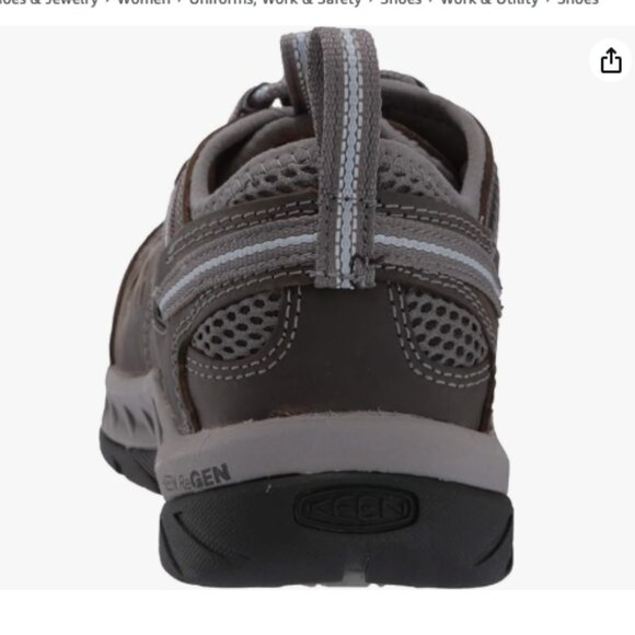 KEEN Utility womens Atlanta Cool 2 Low Steel Toe Esd Work Shoe, Gargoyle/Blue - Picture 3 of 6